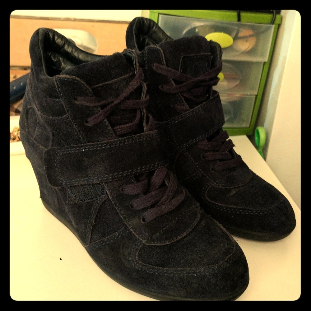 Black ASH sneaker wedges