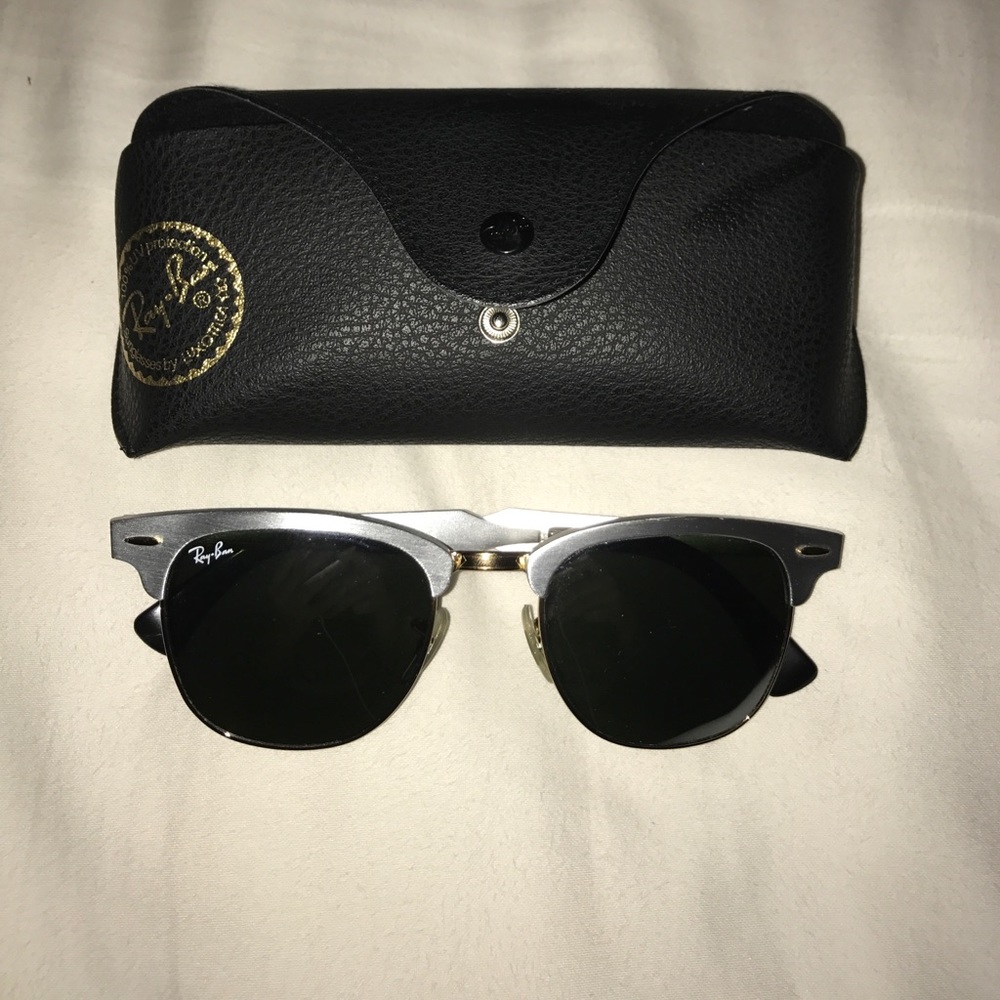 LIMITED EDITION SILVER RAYBAN CLUBMASTERS