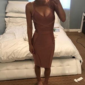 Mauve pink bandage dress