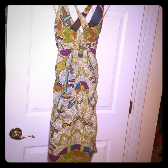 Unique Nicole Miller Rouched Crossover Dress - Picture 8 of 8