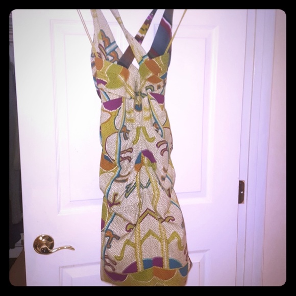 Unique Nicole Miller Rouched Crossover Dress - Picture 7 of 8