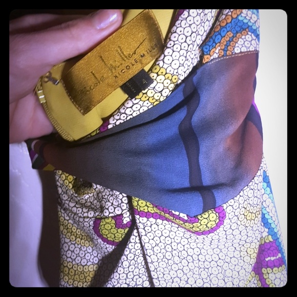 Unique Nicole Miller Rouched Crossover Dress - Picture 4 of 8