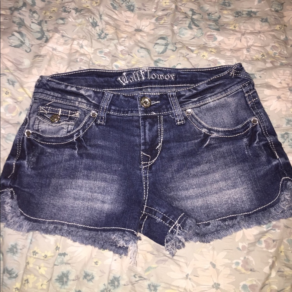 SOLD American flag jean shorts. WORN ONCE
