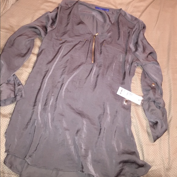 Dark Grey Sleek Top - Picture 1 of 8