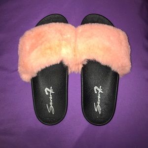 Pink furry slides