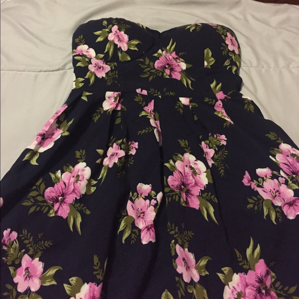 Floral Strapless Dress