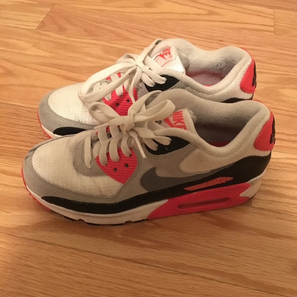 Nike Air Max 90 US 5.5 UK 3 EUR 36 Blk/Red/Wh/Grey
