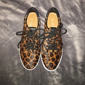 KAANAS calf hair cheetah sneakers