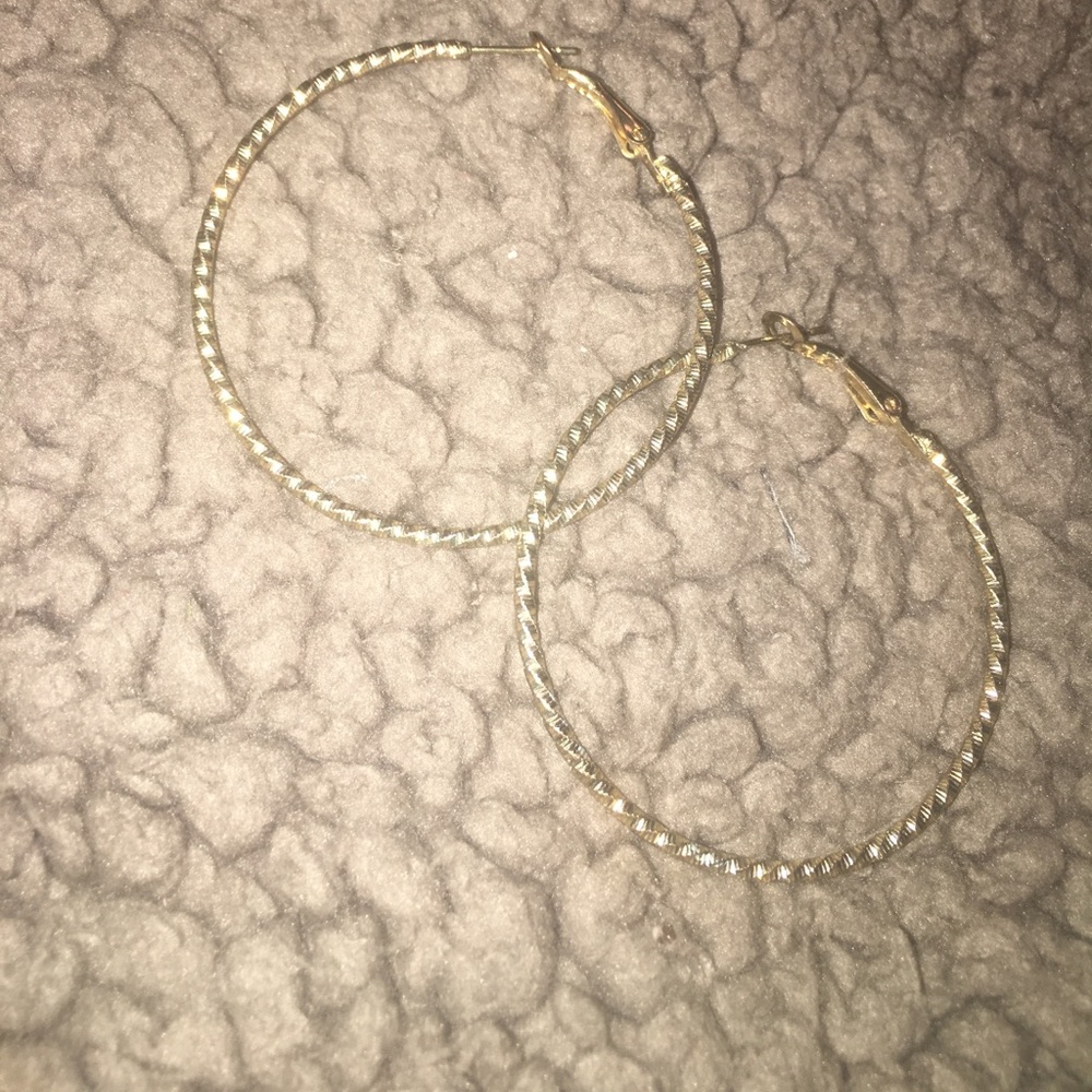 Gold hoop earrings
