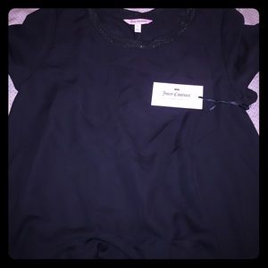 Juicy Couture Black Sheer Dressy Top