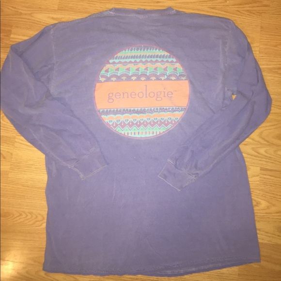 Life Is Good Tops - Comfort colors GENEOLOGY tee shirt women's large