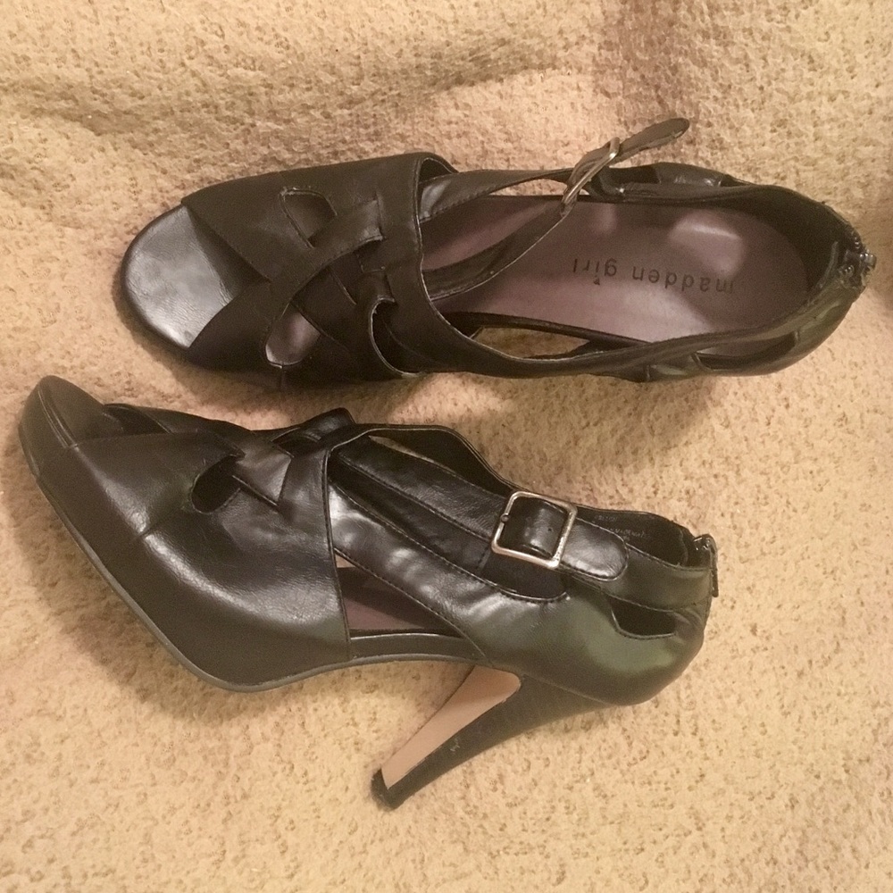 Madden Girl Women's Kellen Open-Toe Pump, Black 9