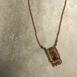 French vintage lace necklace