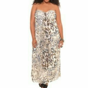 Torrid Leopard Animal Print Sleeveless Maxi Dress