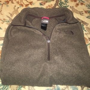 the north face brown quarter zip