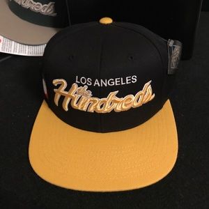 Black and yellow hundreds snapback