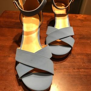 Gorgeous, comfortable blue wedges!