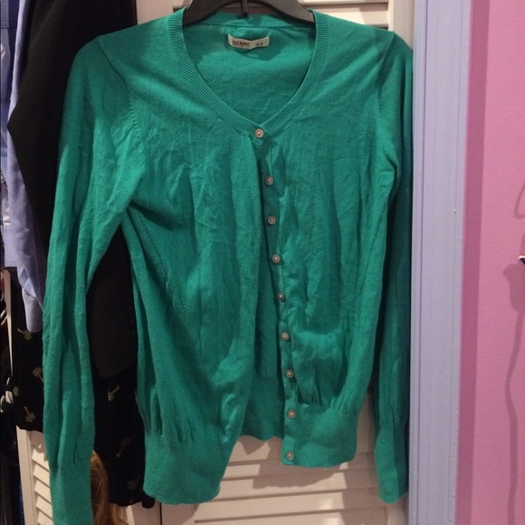 OLD NAVY GREEN CARDIGAN - Picture 1 of 2