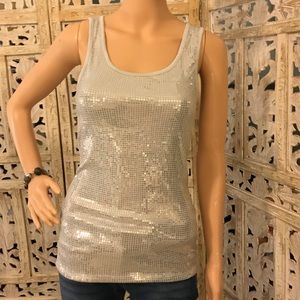 Studio Y silver sequin tank top ()