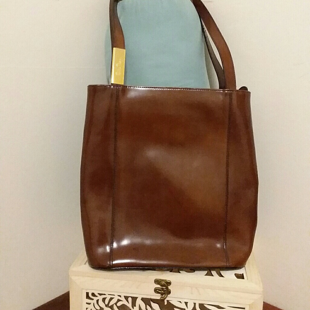 Paloma Picasso Brown Leather Hand Bag