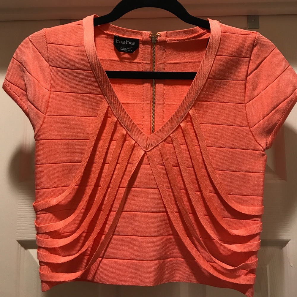 Bebe Coral Crop Top - NWOT **price is firm