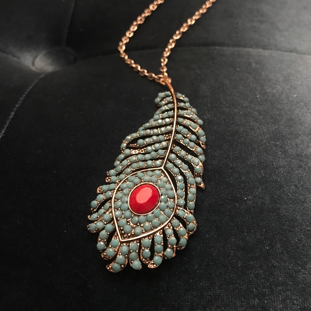 Peacock turquoise necklace