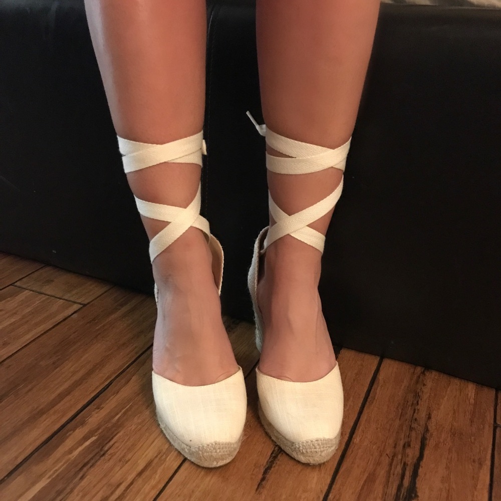 Soludos wedge ankle lace-up