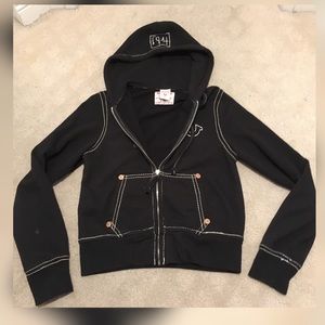 Women's Black Zip-Up Hoodie