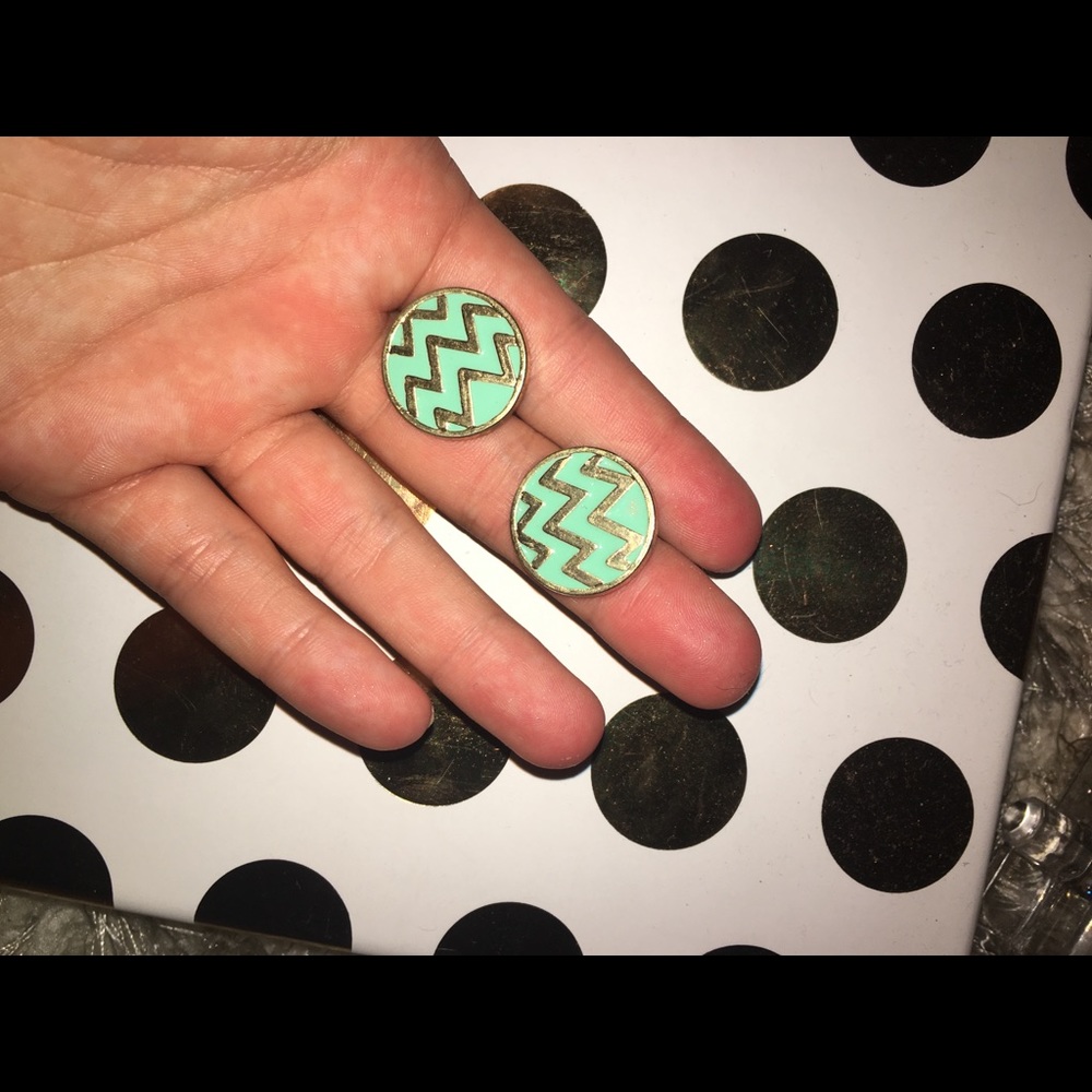 blue and gold earrings