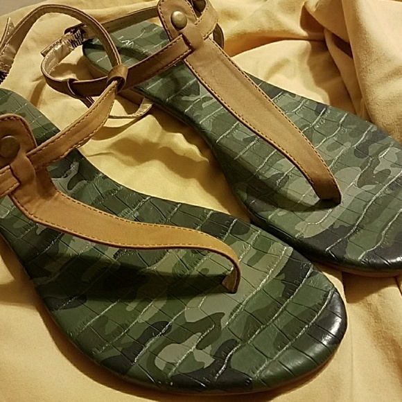 Lane Bryant Shoes - Camo sandals sz 10W