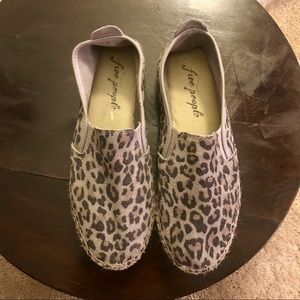 Free People Cheetah Suede Slip Ons
