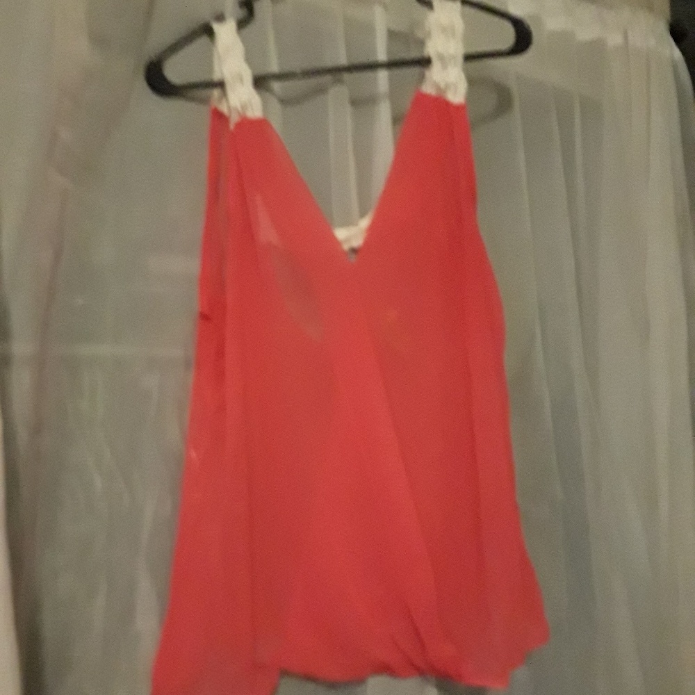 Pink shear top