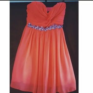 Orangey pink dress