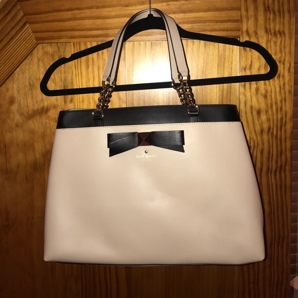 Kate Spade leather bow shopper, large