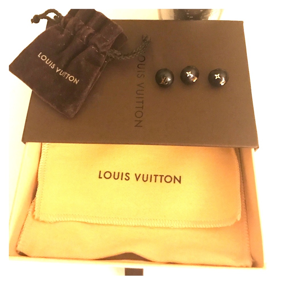 Louis Vuitton Sylvania Wood Earrings-Authentic