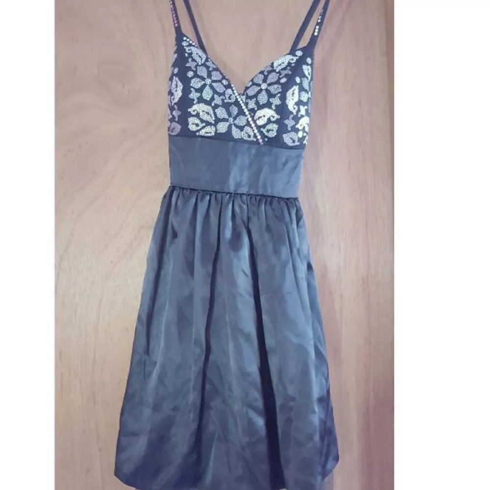 Black and silver dress