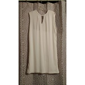 Dress mid thigh length faux leather collar