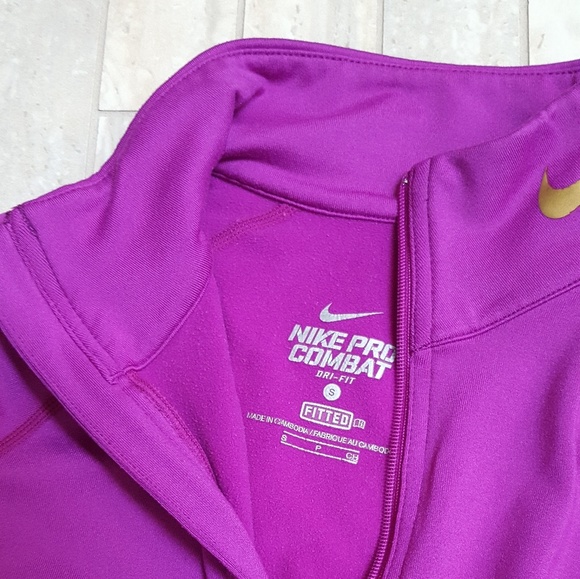 Nike Pro Combat Dry-Fit Quarter Zip - Picture 3 of 4