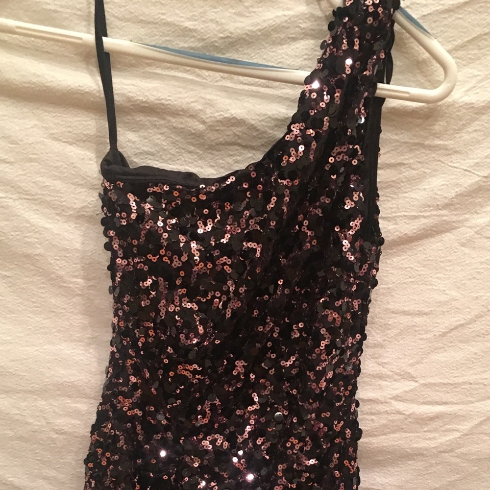 One Shoulder Sequin Dress