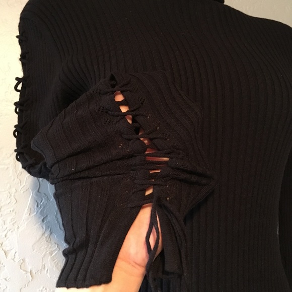 Vintage long sleeves turtleneck sweater dress - Picture 2 of 2