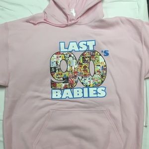 Pink hoodie "Last of the 90's Babies"