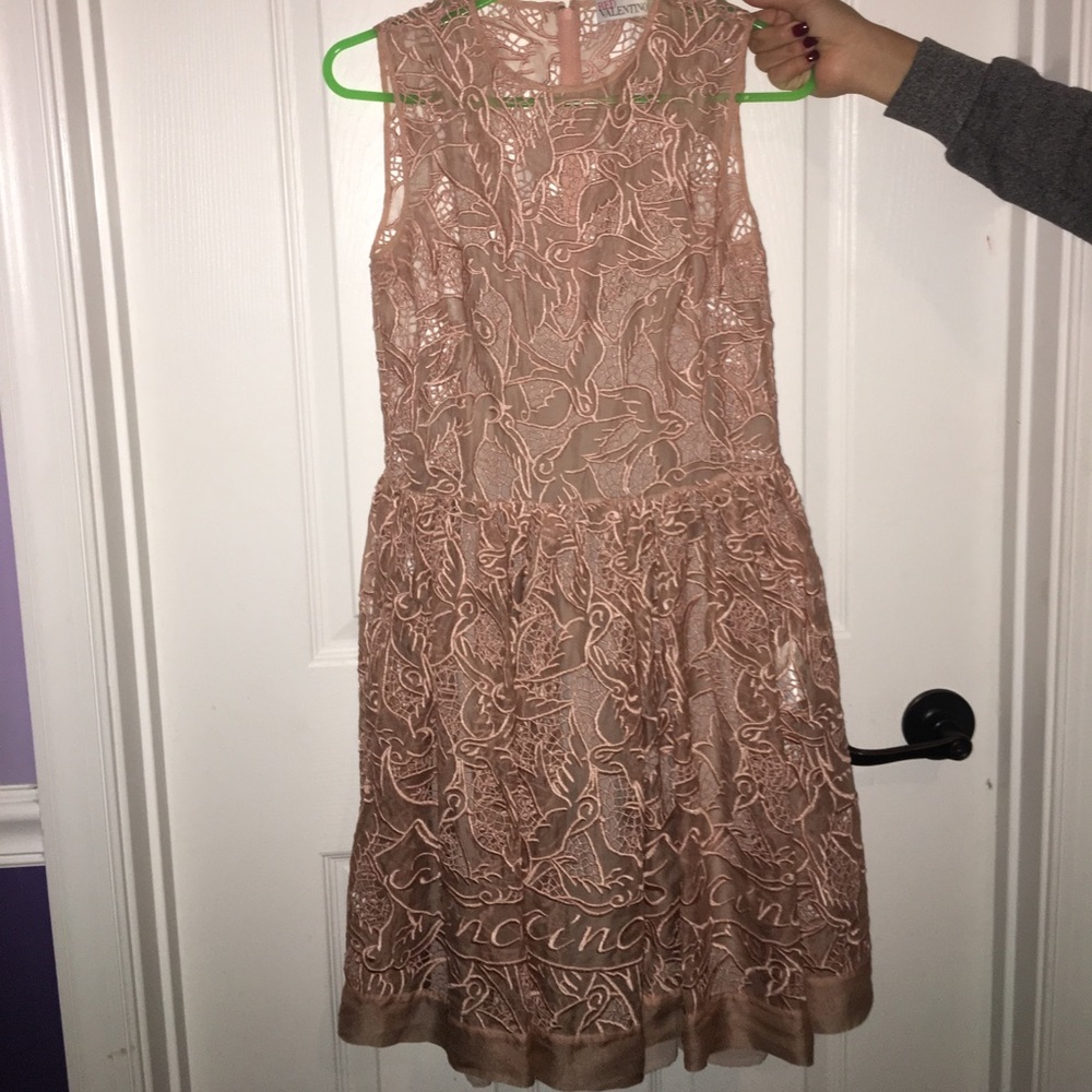 Pink/nude red Valentino dress