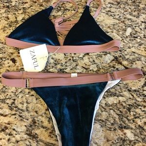 Velvet bathing suit