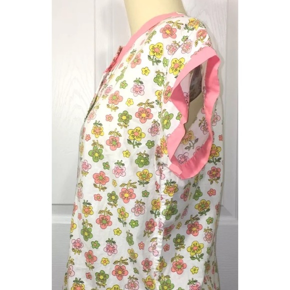 Vintage Top 70s Mod Floral Button Down small - Picture 4 of 5