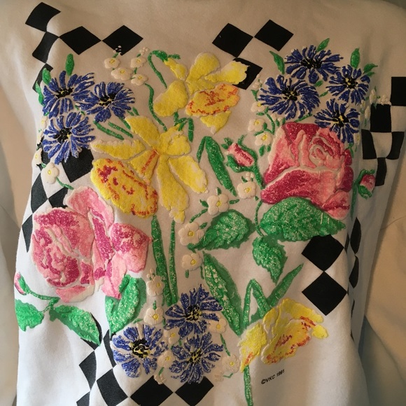 Vintage flower print sweater - Picture 2 of 2