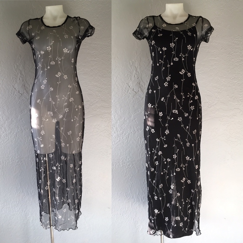 Vintage see through maxi dress