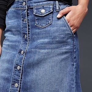 Gap 1969 Button Down Denim Skirt