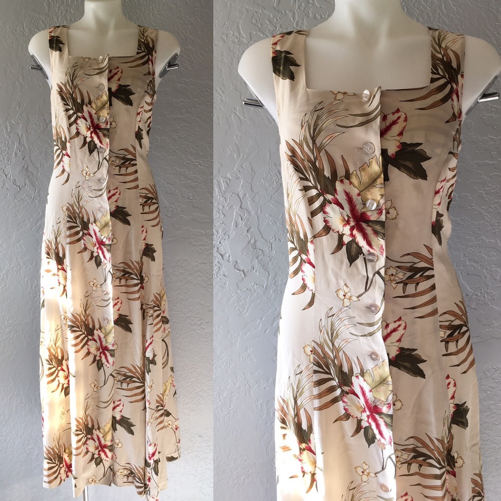 Vintage silk maxi dress