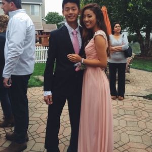 Long Soft Pink Homecoming or Prom Dress