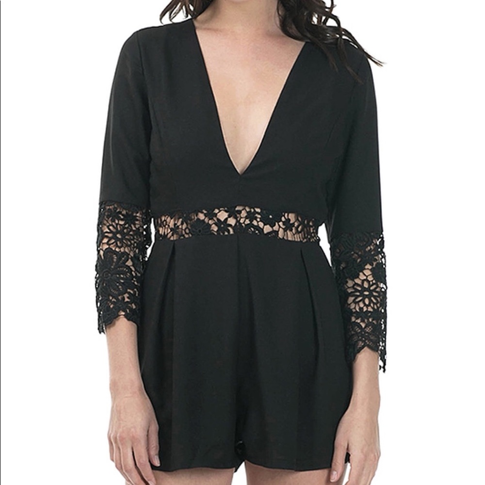 Black vintage lace Romper by CQbyCQ